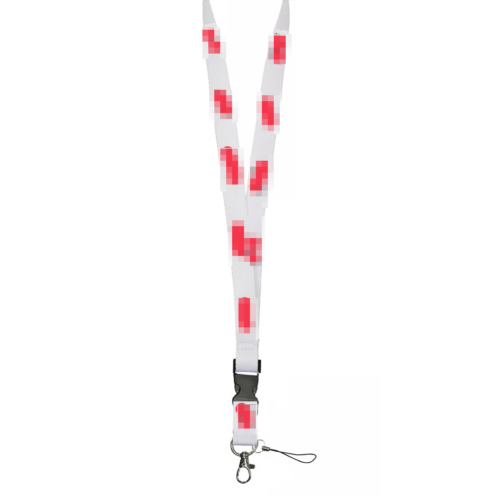 Strap Lanyard White Red(12pcs/Pack)